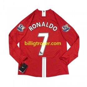 Billige Fotballdrakter Manchester United Cristiano Ronaldo 7 2007 Retro Hjemmedraktsett Langermet